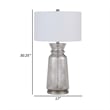 34 Inch Table Lamp Set of 2- White Shade- Glass Vase Shape and Metal Base