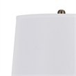31 Inch Table Lamp Set of 2- White Shade- Tapered Glass Body- Metal Base