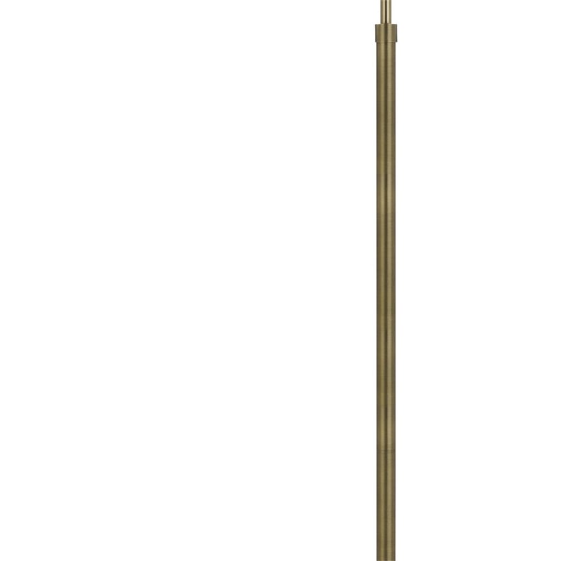 Kime 44-58 Inch Floor Lamp- Adjustable Height- LED- Antique Brass Finish