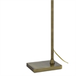 Kime 44-58 Inch Floor Lamp- Adjustable Height- LED- Antique Brass Finish