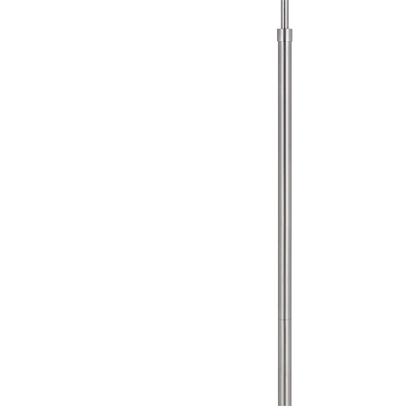 Kime 44-58 Inch Floor Lamp- Adjustable Height- LED- Brushed Steel Finish