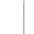 Kime 44-58 Inch Floor Lamp- Adjustable Height- LED- Brushed Steel Finish