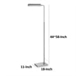 Kime 44-58 Inch Floor Lamp- Adjustable Height- LED- Brushed Steel Finish