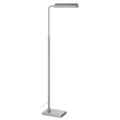 Kime 44-58 Inch Floor Lamp- Adjustable Height- LED- Brushed Steel Finish