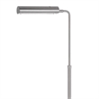 Kime 44-58 Inch Floor Lamp- Adjustable Height- LED- Brushed Steel Finish