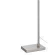 Kime 44-58 Inch Floor Lamp- Adjustable Height- LED- Brushed Steel Finish