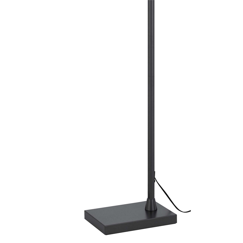 Kime 44-58 Inch Floor Lamp- Adjustable Height- LED- Charcoal Grey Finish