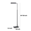 Kime 44-58 Inch Floor Lamp- Adjustable Height- LED- Charcoal Grey Finish