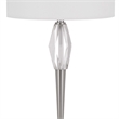 32 Inch Table Lamp with White Drum Shade- Marble Base- Brushed Steel