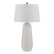 Niu 30 Inch Table Lamp Set of 2- Drum Shade- Sandy White Ceramic Prism Base