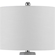 Niu 30 Inch Table Lamp Set of 2- Drum Shade- Stone Gray Ceramic Prism Base