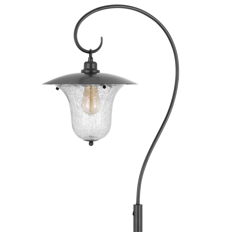 Lem 65 Inch Floor Lamp- Classic Lantern- Glass Shade- Bronze Metal Finish