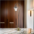 Lem 65 Inch Floor Lamp- Classic Lantern- Glass Shade- Bronze Metal Finish