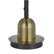 Lem 32 Inch Table Lamp- Classic Lantern- Glass Shade- Bronze Metal Finish