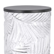 Hem 9 Inch Accent Lamp- LED- Leaf Pattern Glass Shade- Gray Metal Finish