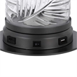 Hem 9 Inch Accent Lamp- LED- Leaf Pattern Glass Shade- Gray Metal Finish