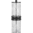 Hem 31 Inch Table Lamp with Drum Hardback- LED- Leafy Glass- Gray Metal
