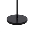 Sie 59 Inch Floor Lamp- White Linen Shade- Round Base- Black Metal Pole