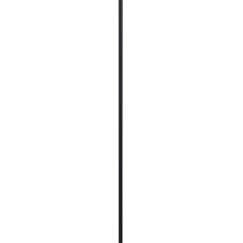 Sie 59 Inch Floor Lamp- Navy Blue Linen Shade- Round Base- Black Metal Pole