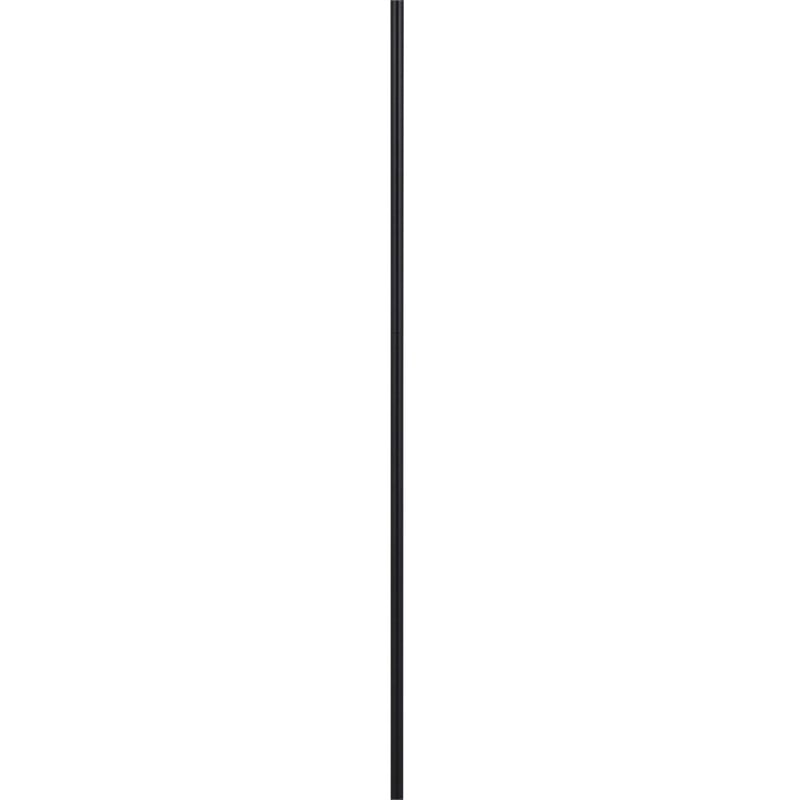 Sie 59 Inch Floor Lamp- Navy Blue Linen Shade- Round Base- Black Metal Pole