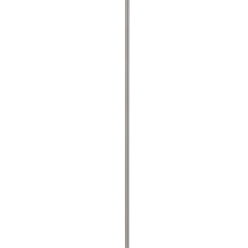 Sie 59 Inch Floor Lamp- Aqua Blue Linen Shade- Round Base- Silver Metal