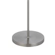 Sie 59 Inch Floor Lamp- Aqua Blue Linen Shade- Round Base- Silver Metal