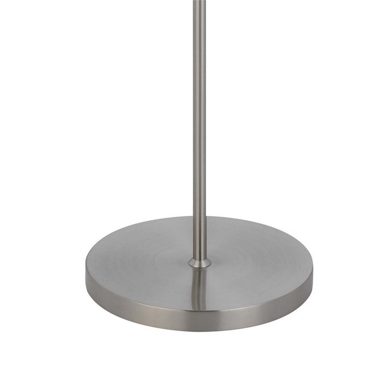 Sie 59 Inch Floor Lamp- Aqua Blue Linen Shade- Round Base- Silver Metal