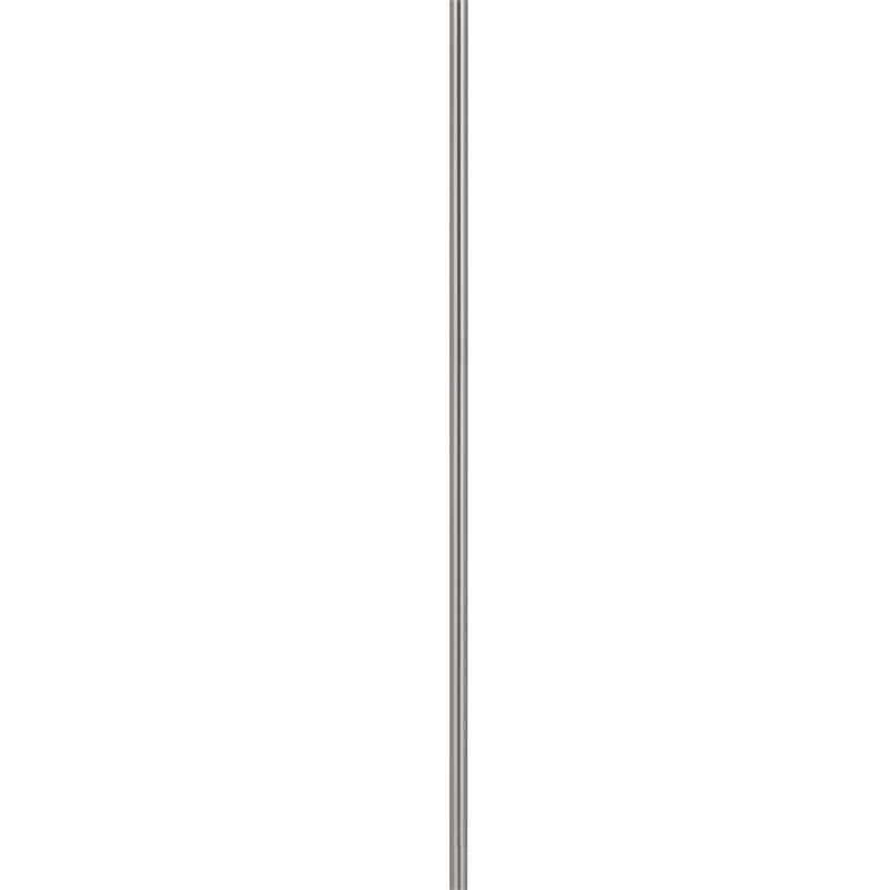 Sie 59 Inch Floor Lamp- Gray Linen Shade- Round Base- Silver Metal Pole