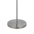 Sie 59 Inch Floor Lamp- Gray Linen Shade- Round Base- Silver Metal Pole