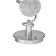 Lila 28 Inch Table Lamp- 3 Wire Wrapped Spheres- Satin Nickel- Aluminium