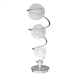 Lila 28 Inch Table Lamp- 3 Wire Wrapped Spheres- Satin Nickel- Aluminium
