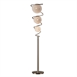 Lila 65 Inch Floor Lamp- Slender Stem- 3 Wire Wrapped Spheres- Satin Nickel
