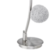 Lila 30 Inch Table Lamp- Curved Stem with 3 Spheres- Satin Nickel Finish