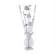 Bella 36 Inch Vase Accent Table Lamp- Filament Flowers LED Light- Chrome