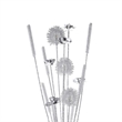 Bella 36 Inch Vase Accent Table Lamp- Filament Flowers LED Light- Chrome
