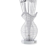 Bella 36 Inch Vase Accent Table Lamp- Filament Flowers LED Light- Chrome