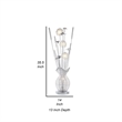 Bella 36 Inch Vase Accent Table Lamp- Filament Flowers LED Light- Chrome