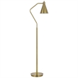 Sty 63 Inch Task Floor Lamp- Swivel Brass Shade Angled Metal Pole