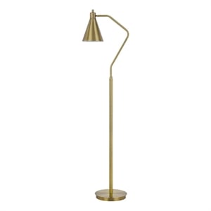 Sty 63 Inch Task Floor Lamp- Swivel Brass Shade Angled Metal Pole