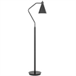 Sty 63 Inch Task Floor Lamp- Swivel Gray Shade- Angled Thin Metal Pole