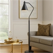 Sty 63 Inch Task Floor Lamp- Swivel Gray Shade- Angled Thin Metal Pole