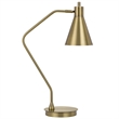 Sty 24 Inch Task Table Lamp- Swivel Brass Shade Angled Thin Metal Pole