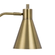 Sty 24 Inch Task Table Lamp- Swivel Brass Shade Angled Thin Metal Pole