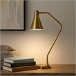 Sty 24 Inch Task Table Lamp- Swivel Brass Shade Angled Thin Metal Pole
