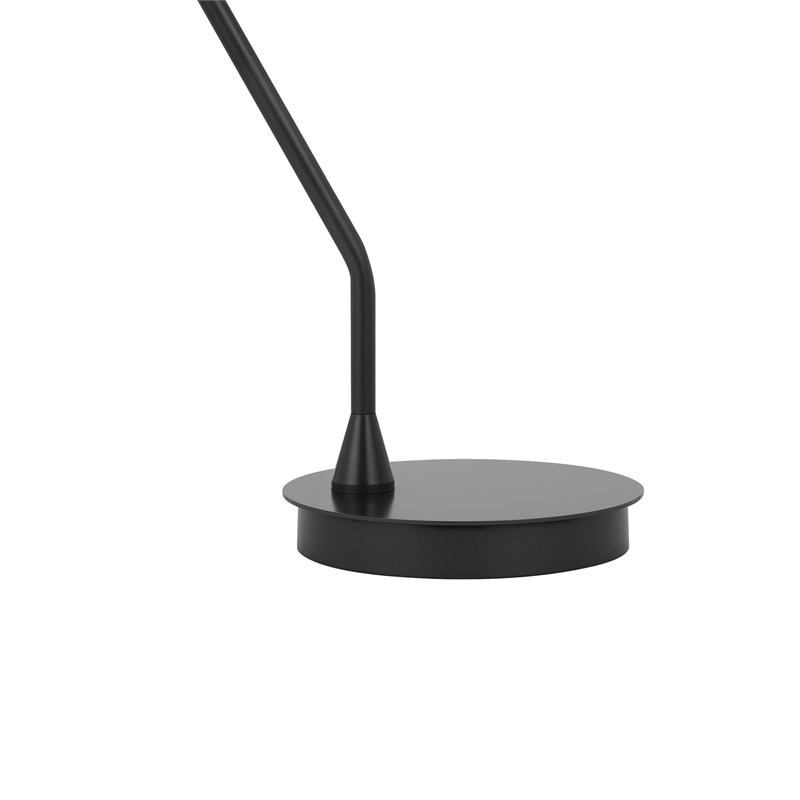 Sty 24 Inch Task Table Lamp- Swivel Gray Shade- Angled Thin Metal Pole