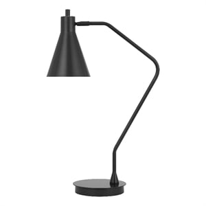 Sty 24 Inch Task Table Lamp- Swivel Gray Shade- Angled Thin Metal Pole
