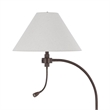 Ashy 68 Inch Floor Lamp- Gooseneck LED- White Shade- Black Arc Pole