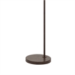 Ashy 68 Inch Floor Lamp- Gooseneck LED- White Shade- Black Arc Pole