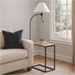 Ashy 68 Inch Floor Lamp- Gooseneck LED- White Shade- Black Arc Pole