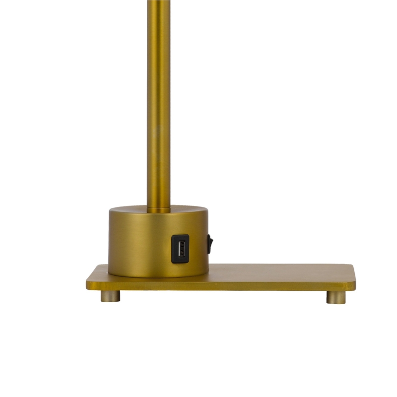 Hoso 18 Inch Desk Lamp- 2 USB Ports- AdjusDesk Bronze Metal Frame